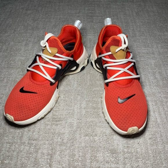 Nike React Presto Tomato Tornado Size 8.5 Men Running Shoes AV2605-600 - Picture 1 of 7
